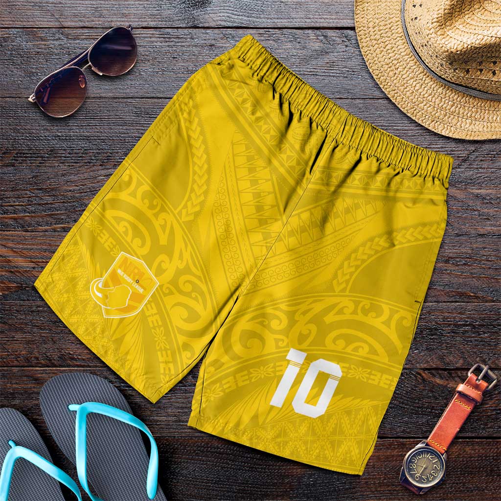 Custom Niue Rugby Shorts for Men Hiapo Tribal Motifs Sporty Style - Polynesian Pride