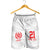 Custom Pacific Rugby Spirit Shorts for Men Tonga Ngatu Pride White Edition - Polynesian Pride