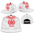 Custom Pacific Rugby Spirit Snapback Cap Tonga Ngatu Pride White Edition - Polynesian Pride