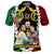 Custom Photo Vanuatu Polo Shirt Flower With Coat of Arms CTM - Polynesian Pride