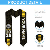 Custom President William McKinley High School Graduation Stole Kakau Pattern