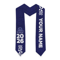 Custom Queen Salote College Graduation Stole Tongan Ngatu Pattern