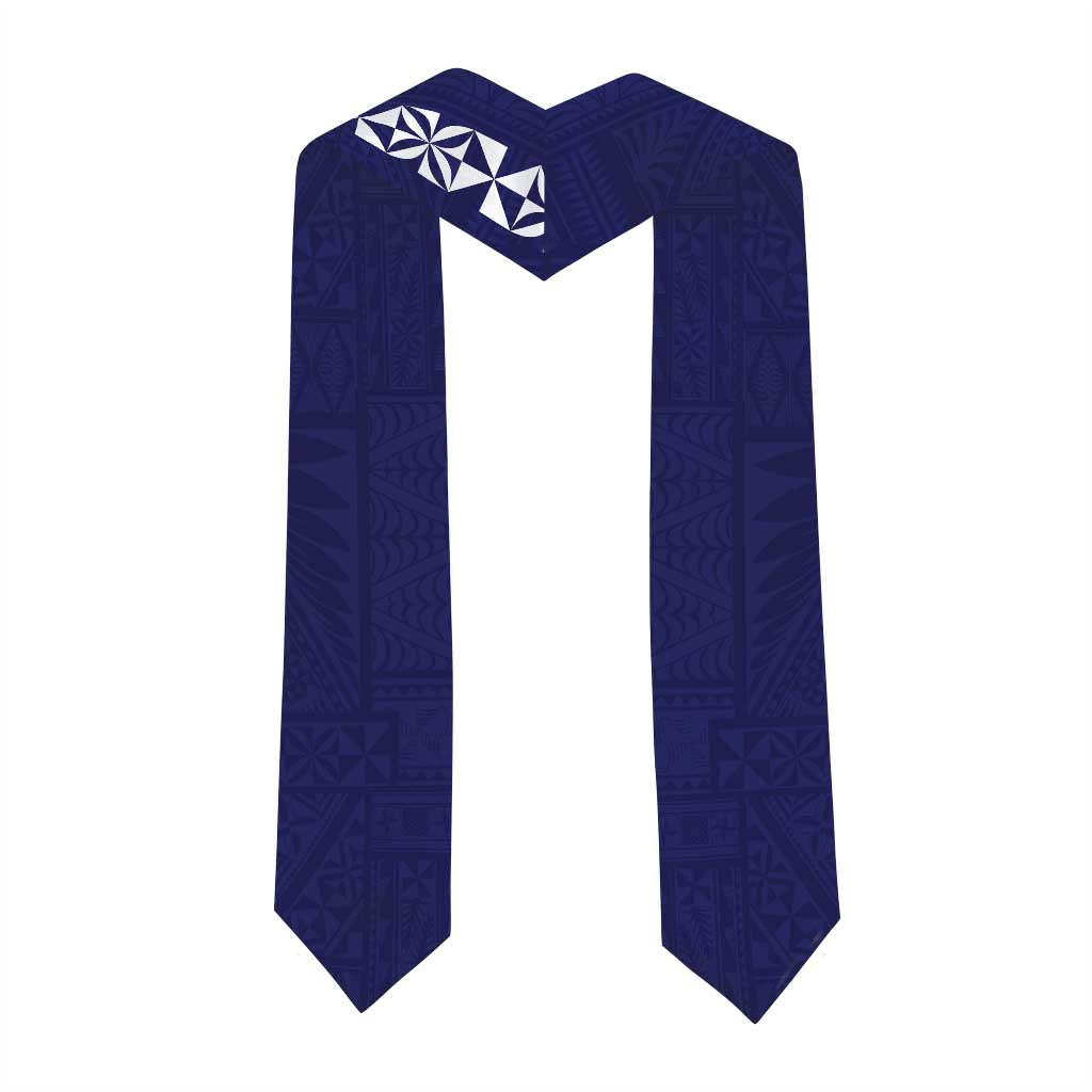 Custom Queen Salote College Graduation Stole Tongan Ngatu Pattern