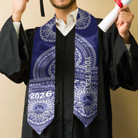 Custom Queen Salote College Tonga Graduation Stole Class Of Year Tongan Ngatu Pattern