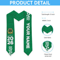 Custom Saineha High School Graduation Stole Tongan Ngatu Pattern