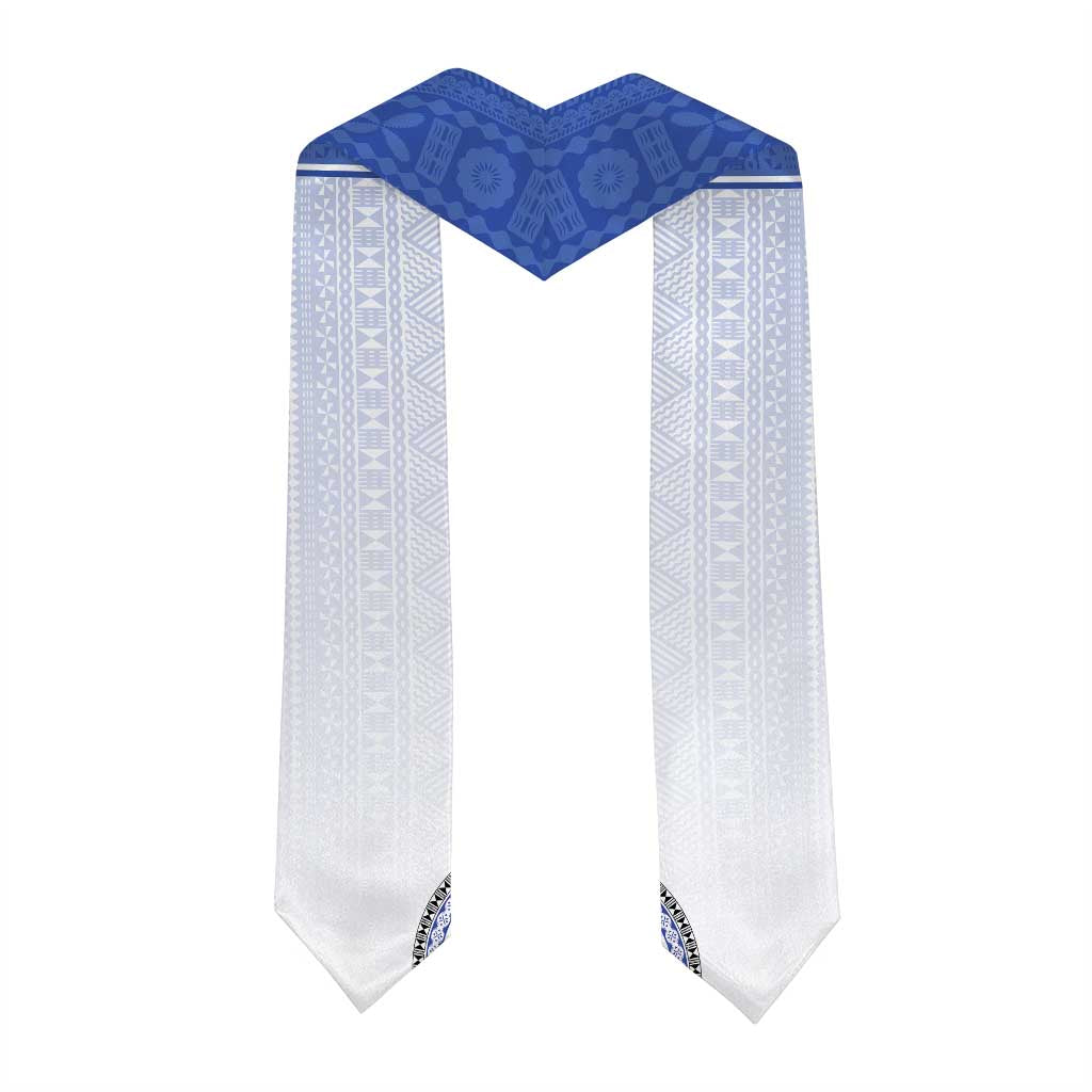 Custom St Joseph's Secodary School Graduation Stole With Fijian Tapa Pattern