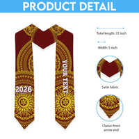 Custom Tonga High School Graduation Stole Class Of Year Tongan Ngatu Pattern