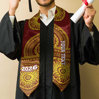 Custom Tonga High School Graduation Stole Class Of Year Tongan Ngatu Pattern