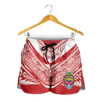Custom Tonga Rugby Shorts for Women Ngatu Motifs and Pacific Patterns