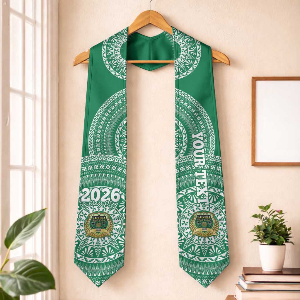 Custom Tonga Saineha High School Graduation Stole Class Of Year Tongan Ngatu Pattern