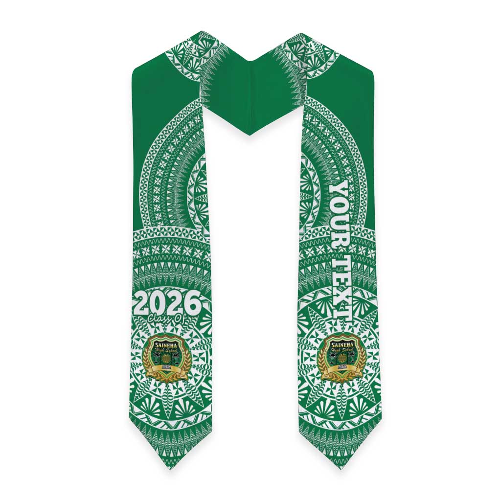 Custom Tonga Saineha High School Graduation Stole Class Of Year Tongan Ngatu Pattern