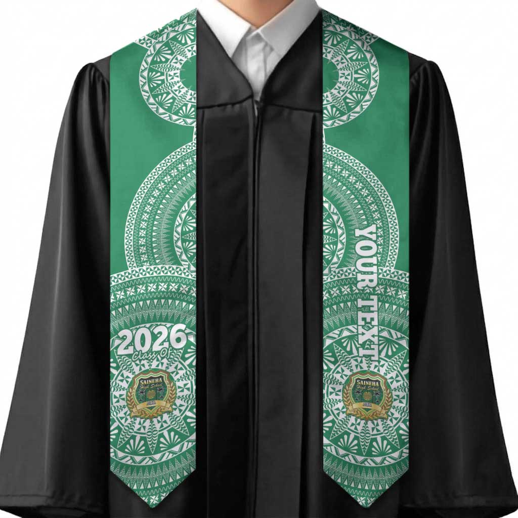 Custom Tonga Saineha High School Graduation Stole Class Of Year Tongan Ngatu Pattern