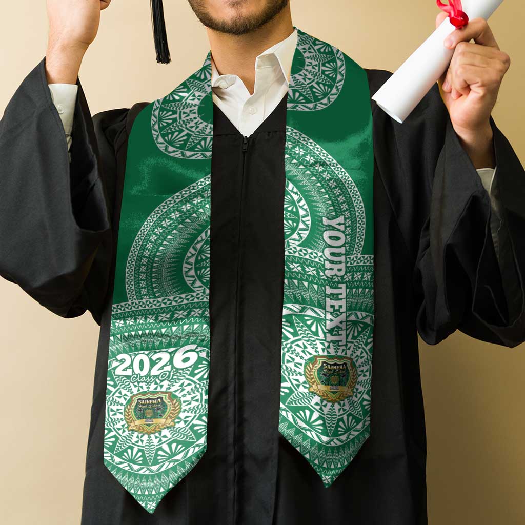 Custom Tonga Saineha High School Graduation Stole Class Of Year Tongan Ngatu Pattern