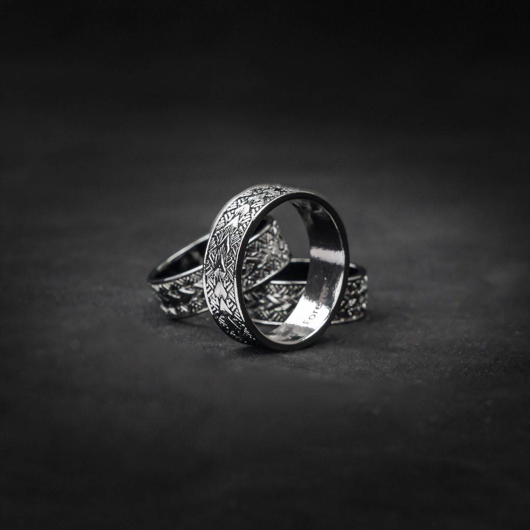 Polynesian Wedding Band, Samoan Arrow Pattern Ring, Custom Engraved Tribal Ring, Men's Island Style Ring, Cultural Jewelry Gift - Polynesian Pride