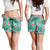 Cyan Hawaii Hibiscus With Tropical Flowers Motifs Shorts for Women - Polynesian Pride