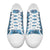 Cyan Palaka Hawaii Cowboy Low Top Shoes Puakenikeni Lei Paniolo Papale Seamless Vibes - Polynesian Pride