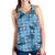Cyan Palaka Hawaii Cowboy Women Racerback Tank Puakenikeni Lei Paniolo Papale Seamless Vibes - Polynesian Pride