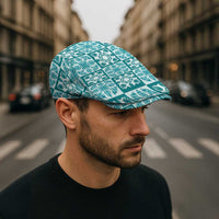 Cyan Palaka Quilt Hawaii Jeff Hat Hawaiian Tropical Monstera Sea Turtle