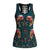 Dark Cyan Blue Bird of Batik Papua Hollow Tank Top Exotic Natural Wealth of Papua - Polynesian Pride