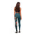 Dark Cyan Blue Bird of Batik Papua Leggings Exotic Natural Wealth of Papua - Polynesian Pride