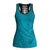 Dark Cyan Gradient Polynesia Hollow Tank Top Hawaiian Tribal Hammerhead Shark Tattoo - Polynesian Pride