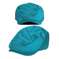 Dark Cyan Gradient Polynesia Jeff Hat Hawaiian Tribal Hammerhead Shark Tattoo - Polynesian Pride