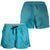 Dark Cyan Gradient Polynesia Shorts for Women Hawaiian Tribal Hammerhead Shark Tattoo - Polynesian Pride