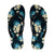 Dark Cyan Tropical Hawaii Flip Flops Seamless Monstera Plumeria Hawaiian Pattern - Polynesian Pride