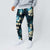 Dark Cyan Tropical Hawaii Jogger Pants Seamless Monstera Plumeria Hawaiian Pattern - Polynesian Pride
