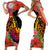 Tahiti French Polynesia Short Sleeve Body Long Dress - Polynesian Pride