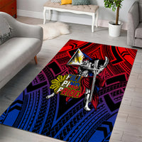 Filipinos Lapu-lapu Hero Area Rug Philippines Flag and Sun DT02 - Polynesian Pride