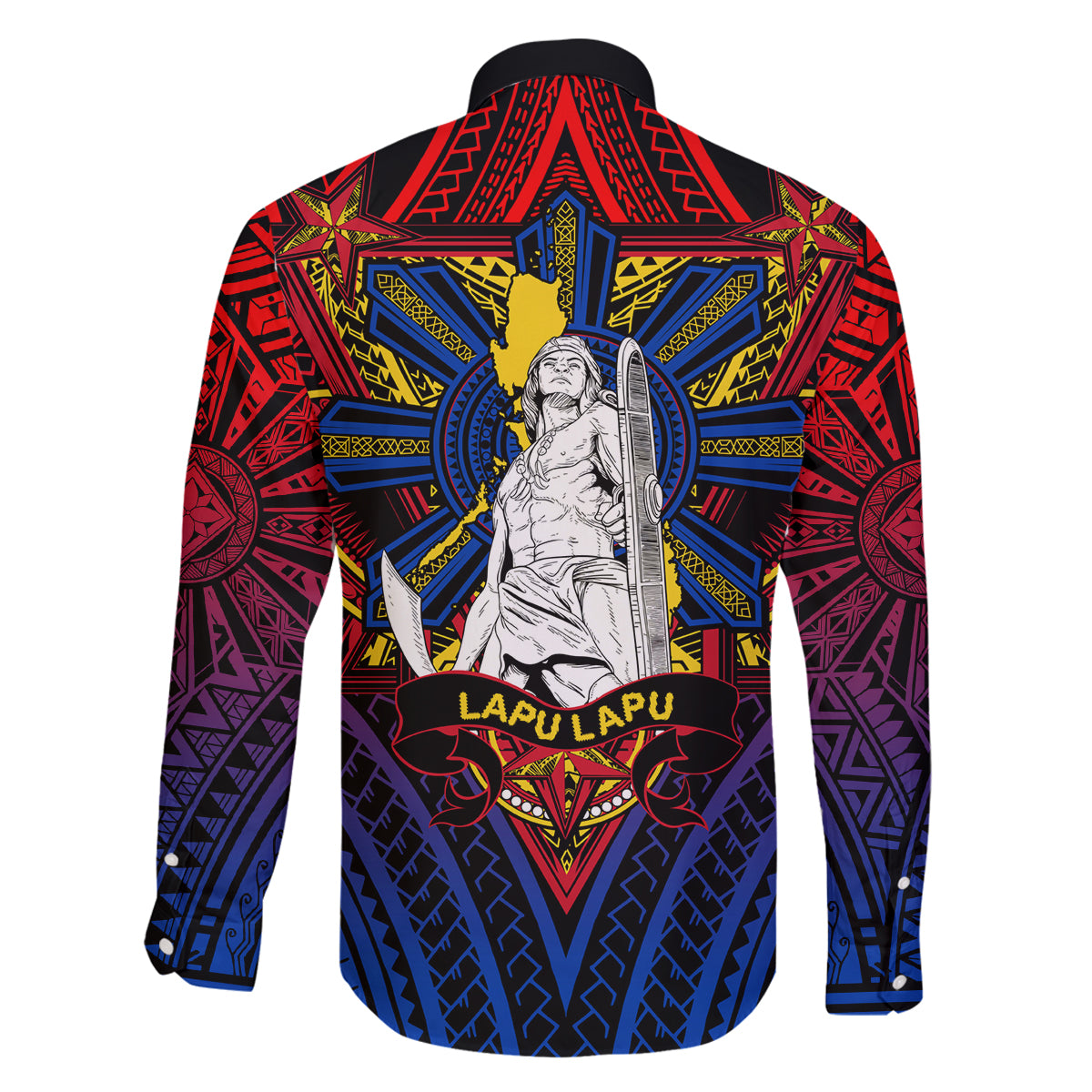 Filipinos Lapu-lapu Hero Family Matching Mermaid Dress and Hawaiian Shirt Philippines Flag and Sun DT02 - Polynesian Pride