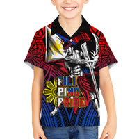 Filipinos Lapu-lapu Hero Family Matching Puletasi Dress and Hawaiian Shirt Philippines Flag and Sun DT02 Son's Shirt Art - Polynesian Pride