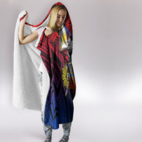 Filipinos Lapu-lapu Hero Hooded Blanket Philippines Flag and Sun DT02 - Polynesian Pride
