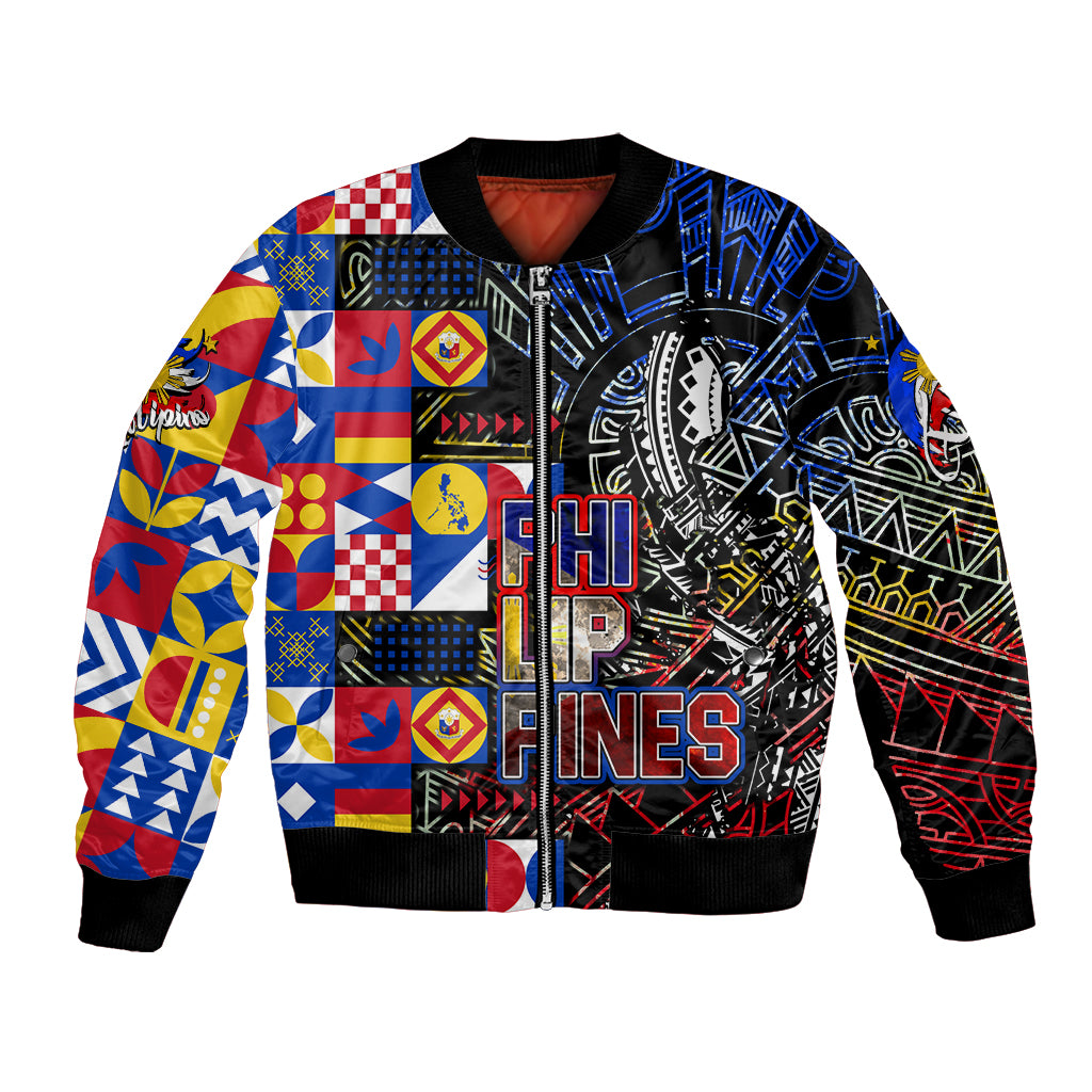 Pinoy Philippines Bomber Jacket Filipino Tattoo Art Style DT02 Unisex Art - Polynesian Pride