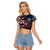 Pinoy Philippines Raglan Cropped T Shirt Filipino Tattoo Art Style DT02 Female Art - Polynesian Pride