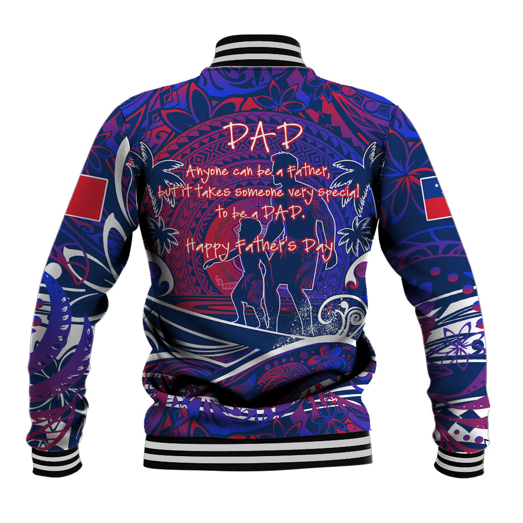 Father's Day Samoa Baseball Jacket Special Dad Polynesia Paradise DT02 - Polynesian Pride