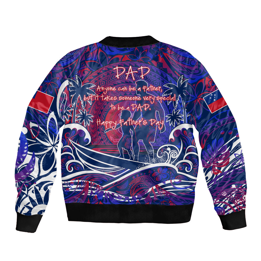 Father's Day Samoa Bomber Jacket Special Dad Polynesia Paradise DT02 - Polynesian Pride