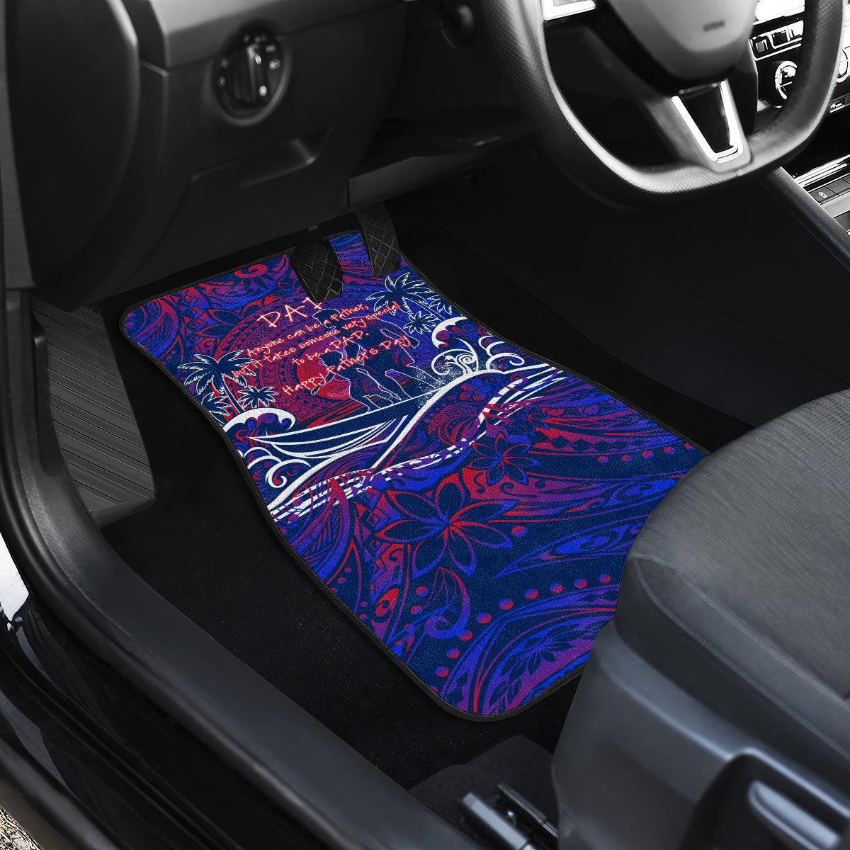Father's Day Samoa Car Mats Special Dad Polynesia Paradise DT02 - Polynesian Pride