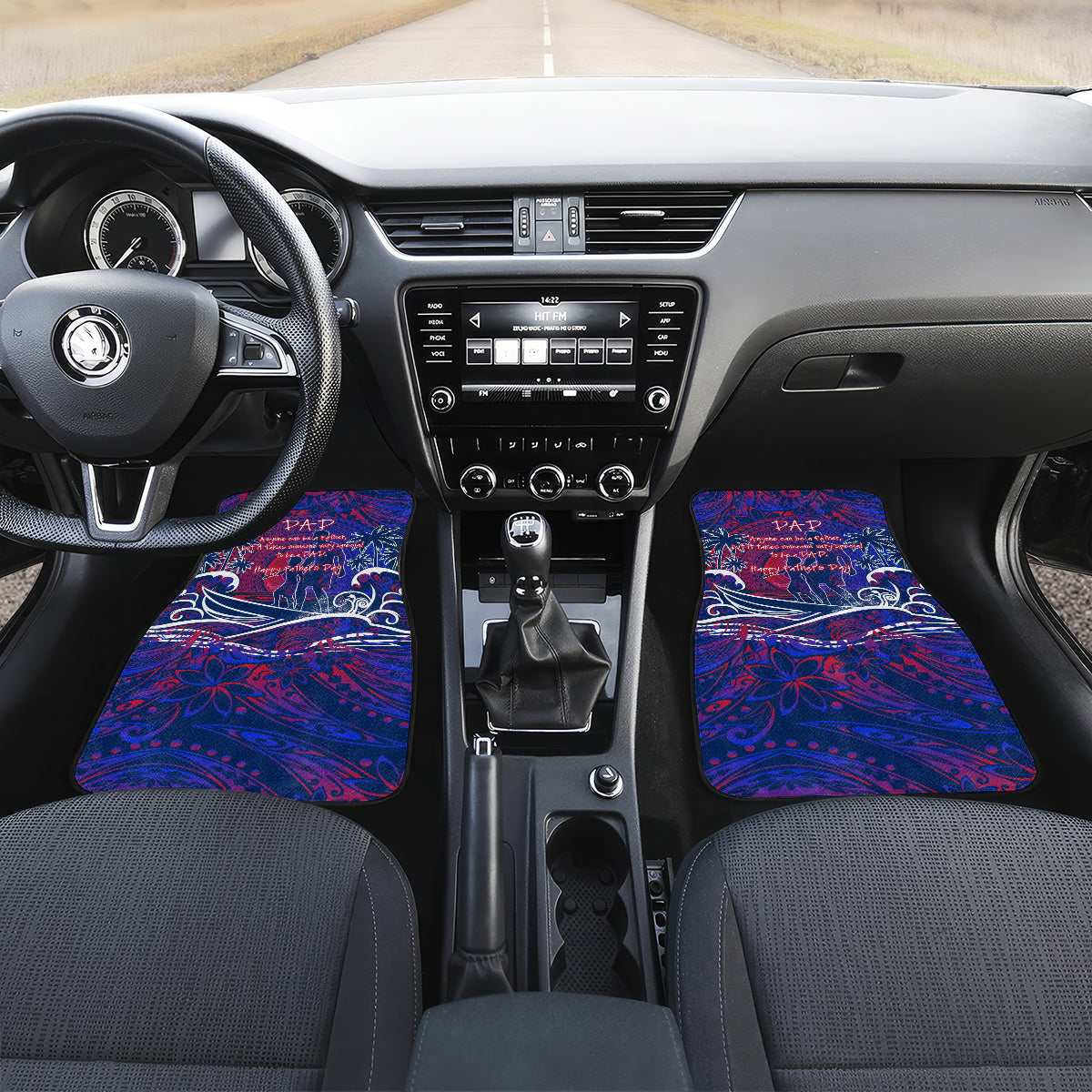 Father's Day Samoa Car Mats Special Dad Polynesia Paradise DT02 Set 2pcs - Front Green - Polynesian Pride