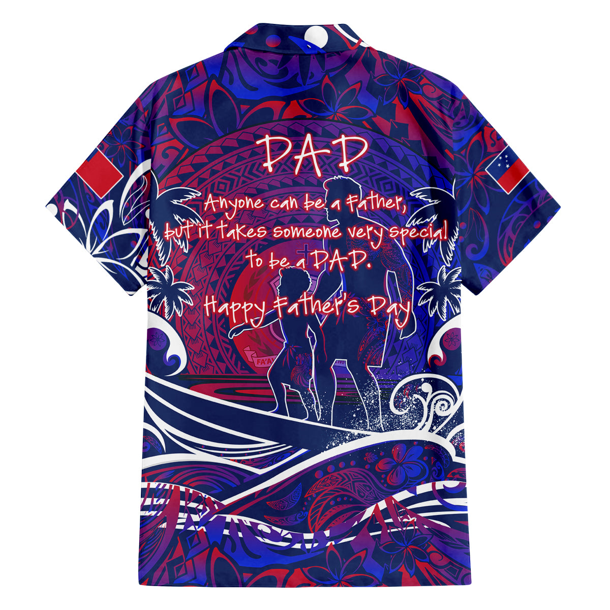 Father's Day Samoa Family Matching Off Shoulder Short Dress and Hawaiian Shirt Special Dad Polynesia Paradise