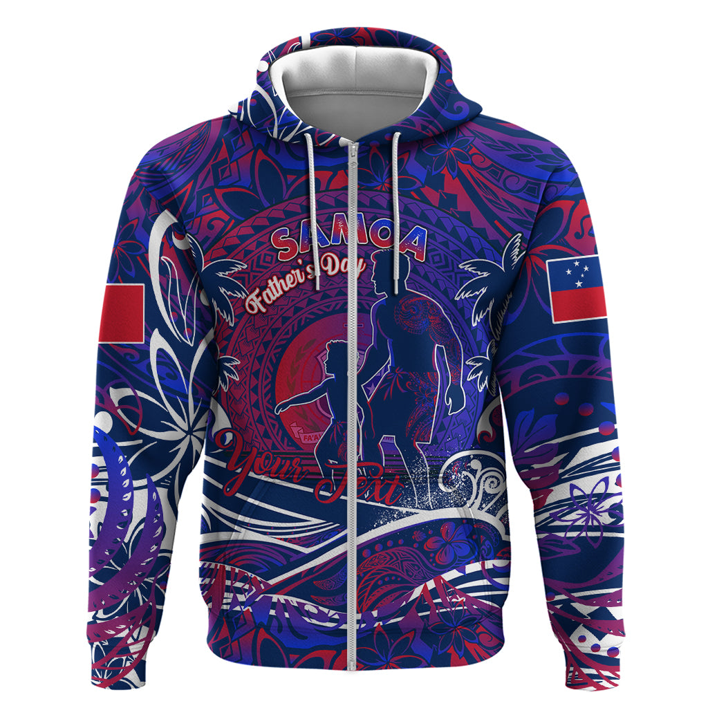 Father's Day Samoa Hoodie Special Dad Polynesia Paradise DT02 Zip Hoodie Green - Polynesian Pride
