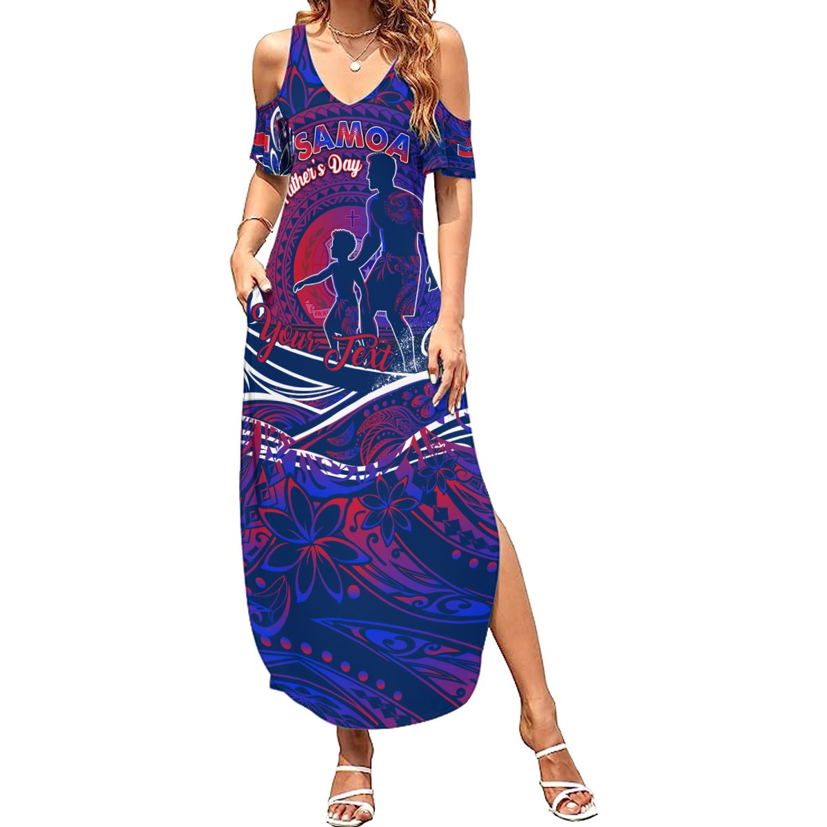 Father's Day Samoa Summer Maxi Dress Special Dad Polynesia Paradise DT02 Women Green - Polynesian Pride