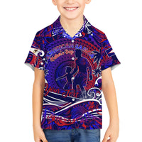 Father's Day American Samoa Family Matching Off The Shoulder Long Sleeve Dress and Hawaiian Shirt Special Dad Polynesia Paradise