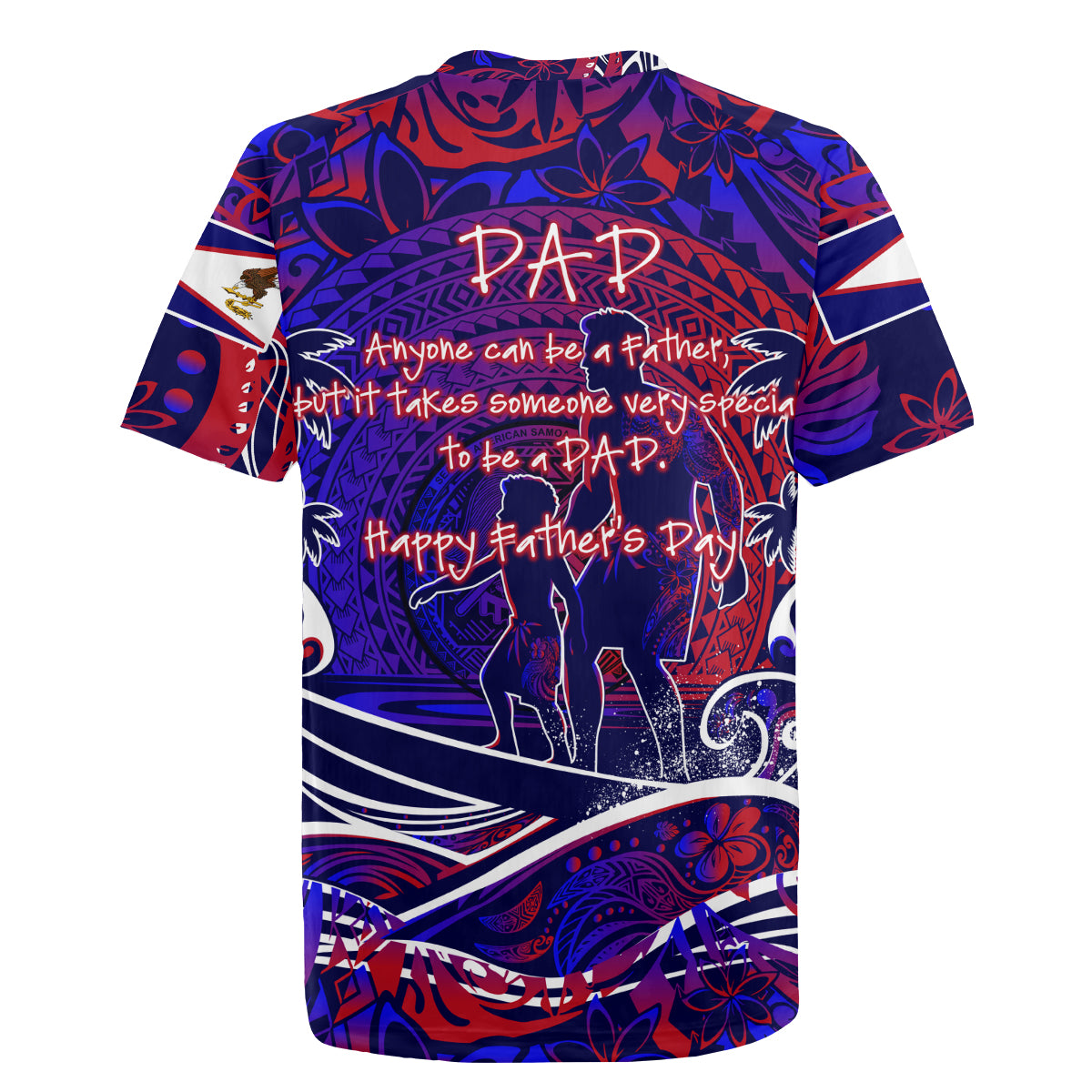 Father's Day American Samoa Rugby Jersey Special Dad Polynesia Paradise