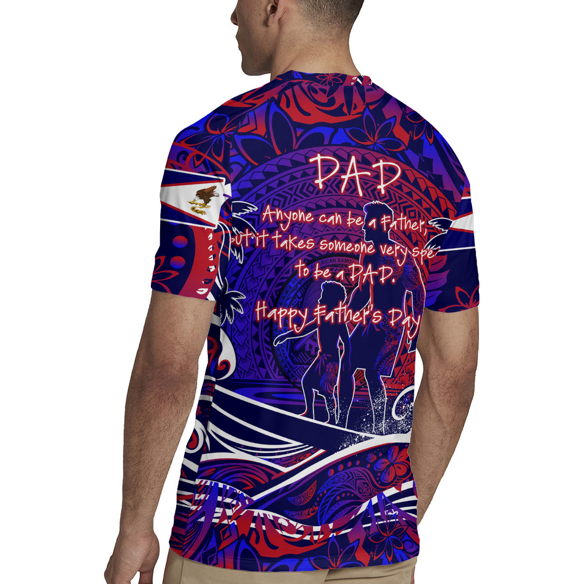 Father's Day American Samoa Rugby Jersey Special Dad Polynesia Paradise
