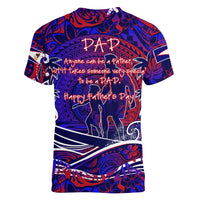 Father's Day American Samoa Women V-Neck T-Shirt Special Dad Polynesia Paradise