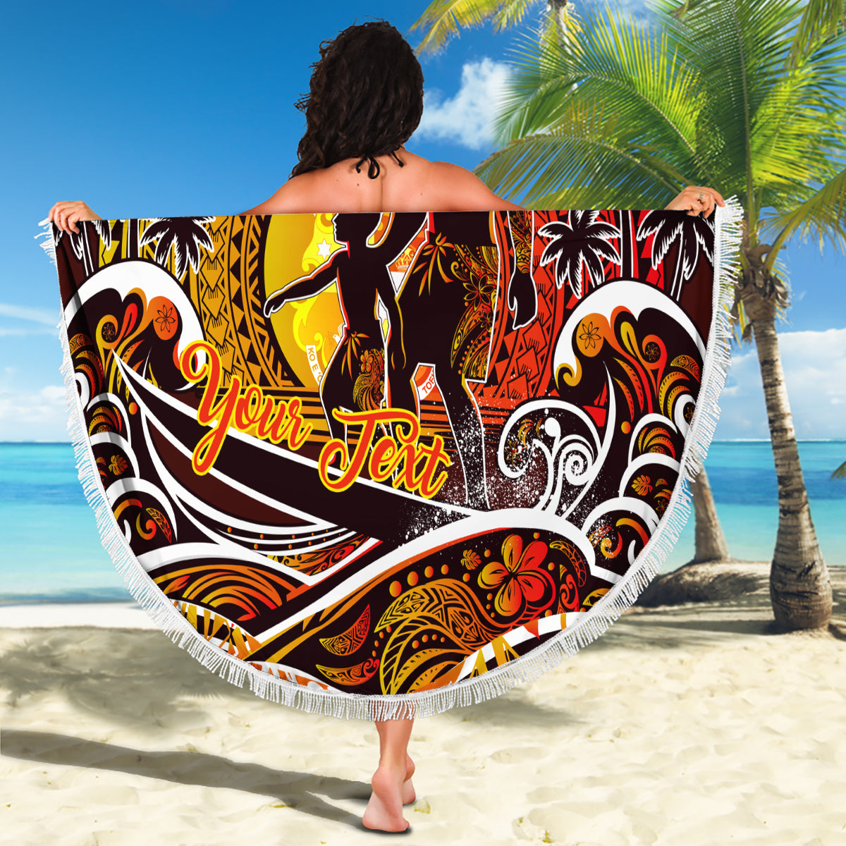 Father's Day Tonga Beach Blanket Special Dad Polynesia Paradise