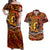 Father's Day Tonga Couples Matching Off Shoulder Maxi Dress and Hawaiian Shirt Special Dad Polynesia Paradise