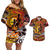 Father's Day Tonga Couples Matching Off Shoulder Short Dress and Hawaiian Shirt Special Dad Polynesia Paradise